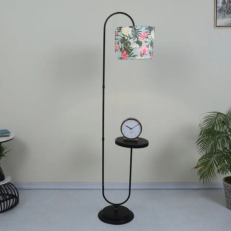 Gardensa Printed Arched Floor Lamp With Shelf media 2