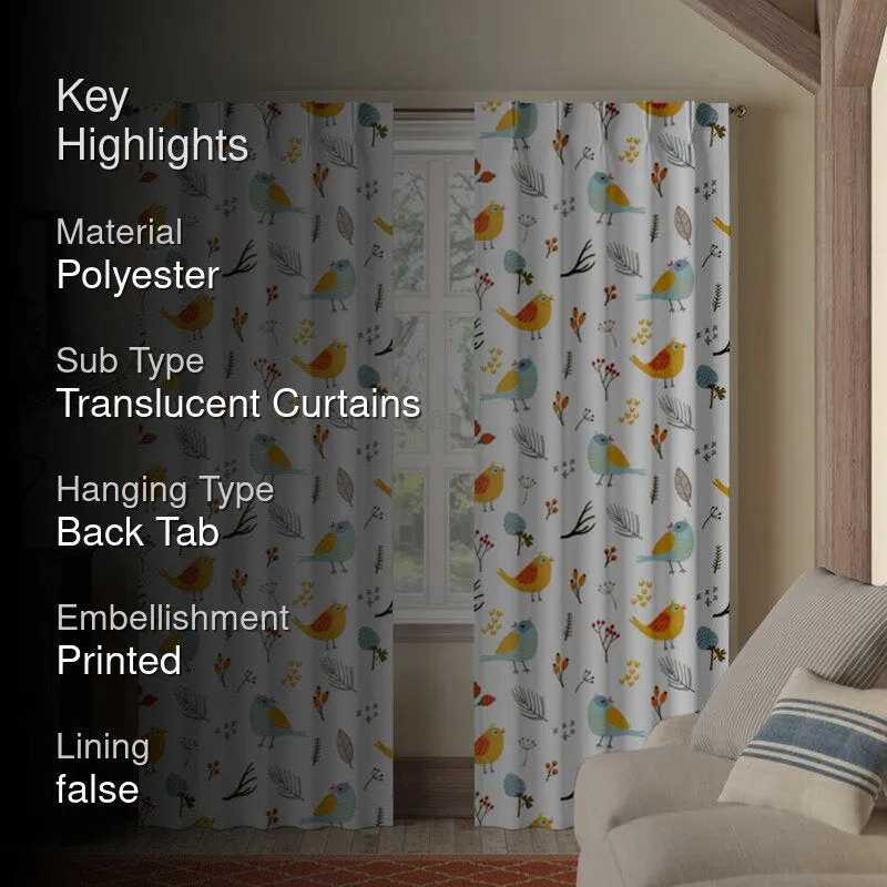Bird Paradise Double Pinch Pleat Medium Width Curtain media 2