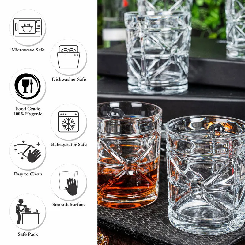 Glass Scotch Glasses (280 mL Each) - Set Of Four media 6