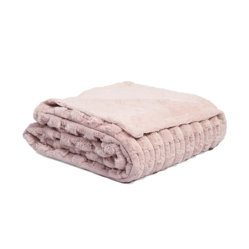 Monte Carlo Crimson Comfort Reveisible Blanket (Pink) - 850 GSM media 6