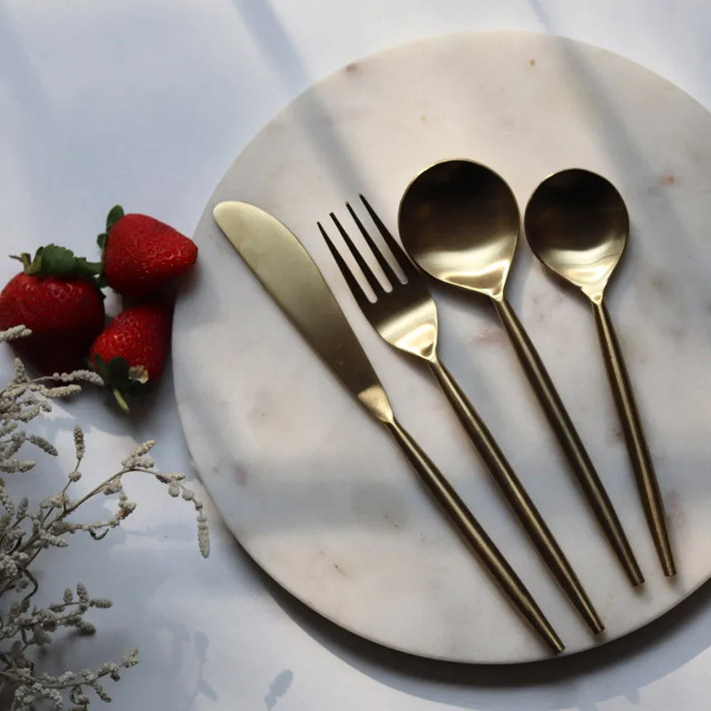 Manora Gold Cutlery - Four Piece Set media 1