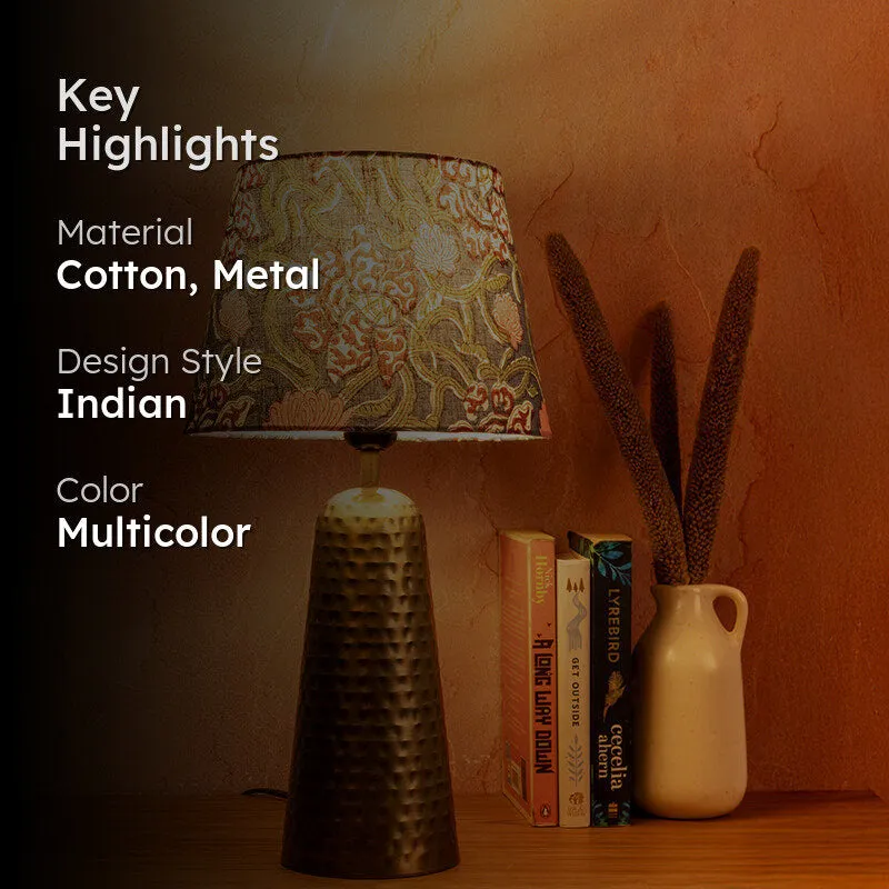 Cuppra Curve Flora Cotton Table Lamp - Multicolor media 2