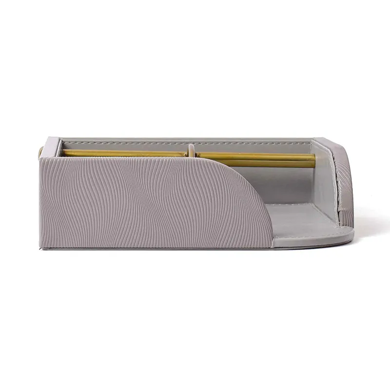 Veltrix Nuo Faux Leather Tissue Holder - Grey media 7