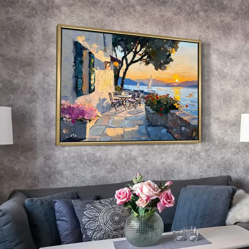 Seaside Pine Canvas Wall Painting With Frame media 6