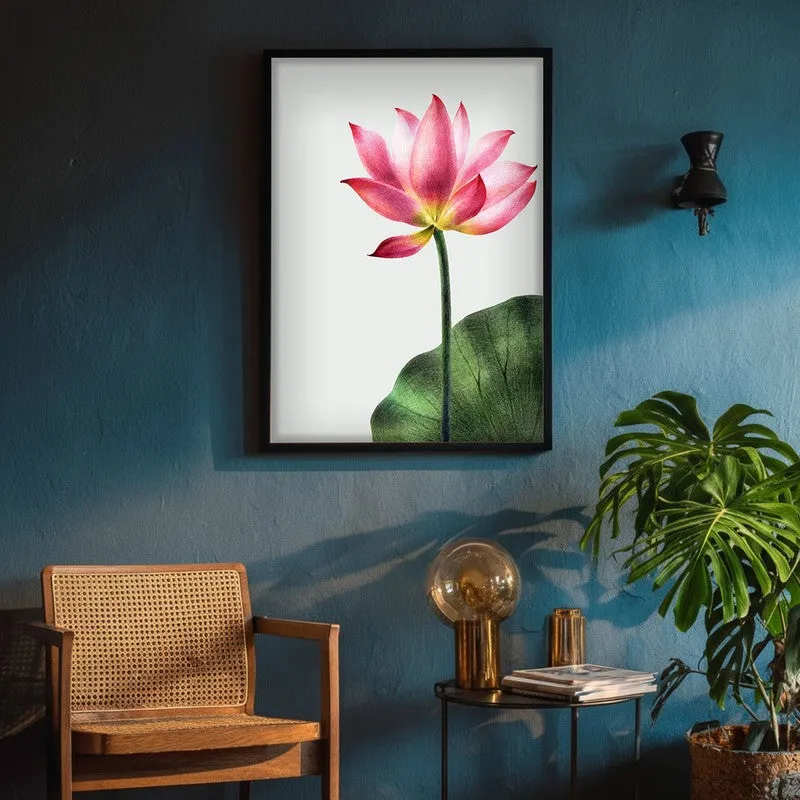 Painted Lotus Archival Paper Wall Art With Frame media 5