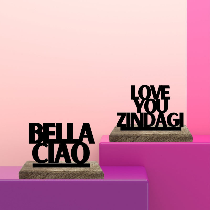 Love & Rebellion Typography Showpiece - Set Of Two media 3