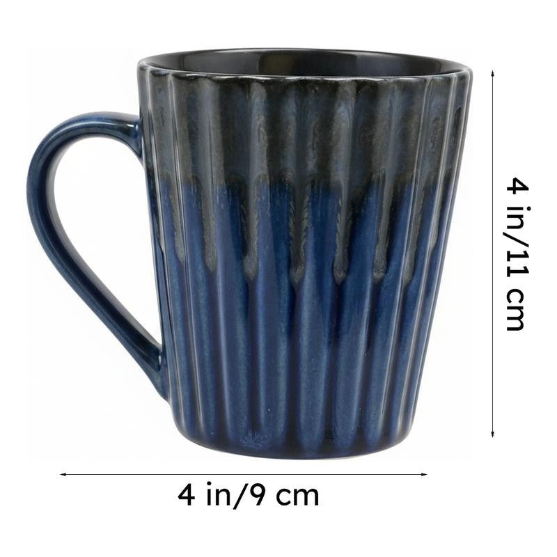 Laroon Ceramic Coffee Mug (300 mL Each/Blue) - Set of Two media 7