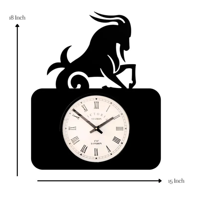 Beast Steel Analog Wall Clock - Black media 7