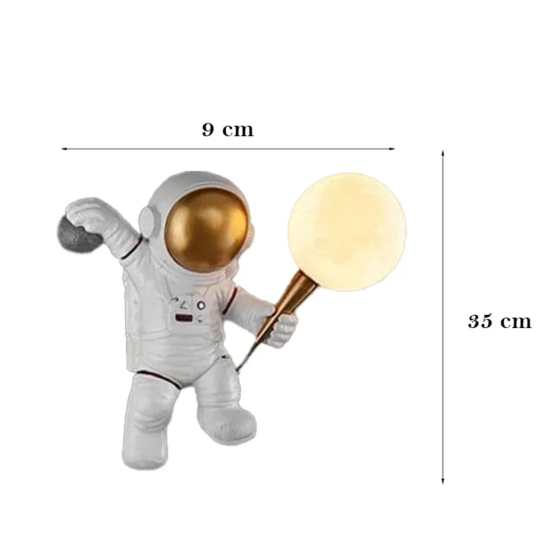 Astronaut Lumina LED Resin Wall Lamp media 5