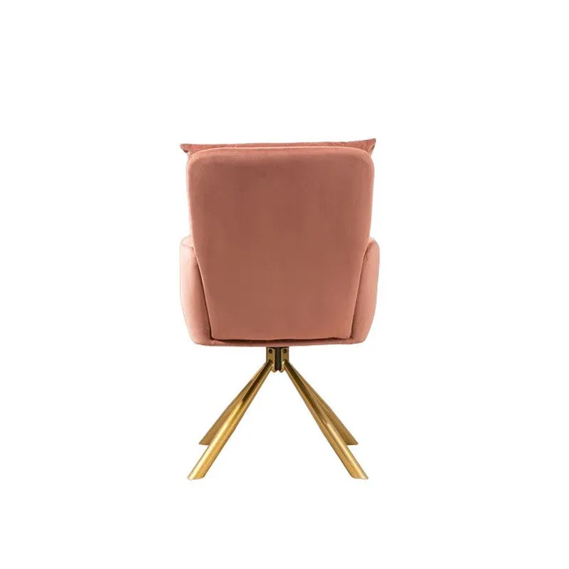 Arvella Neem Wood Accent Chair - Pink media 6