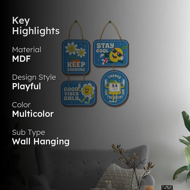 Positive Vibes MDF Wall Accent Set MDF Wall Accent - Set Of Two media 2