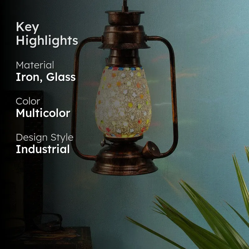 Divyara Mosaic Lantern Iron Wall Lamp - Copper media 2