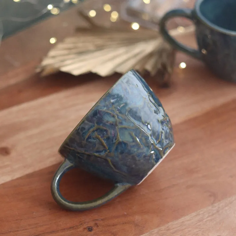 Meva Ceramic Tea Cup (230 mL)/Blue) media 1
