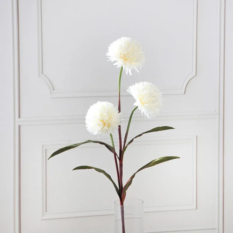 Autumn Chrysanthemum Artificial Flower Stem - White media 4