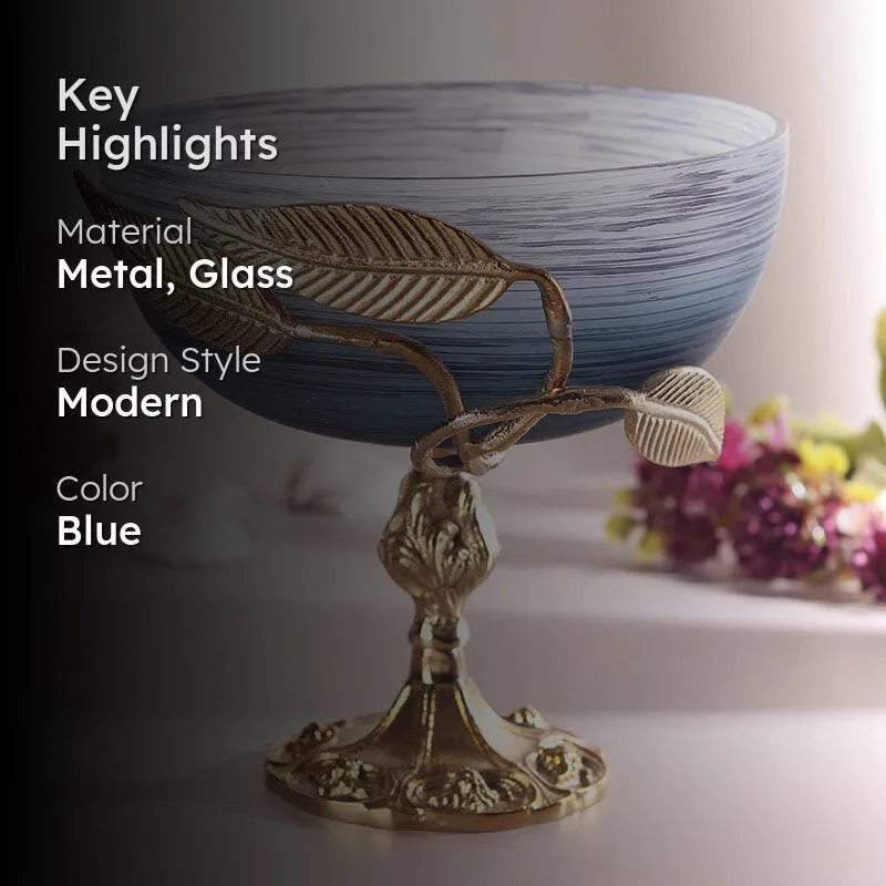 Gemma Ruma Accent Bowl - Blue & Gold media 2