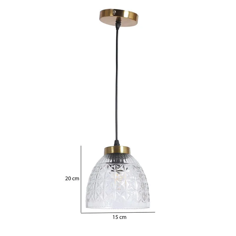 Crestelle Pendant Glass Ceiling Lamp media 8