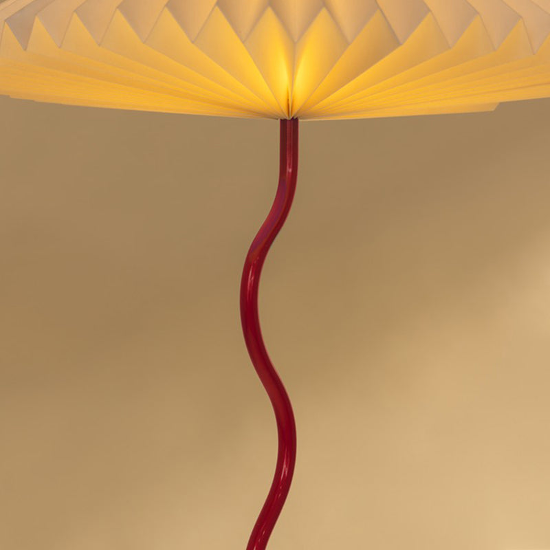 Fig Living Wavy Iron Floor Lamp - Crimson Red media 6