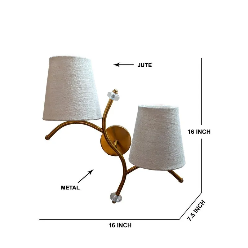 GlowStem Twin Jute Wall Lamp - Grey media 7