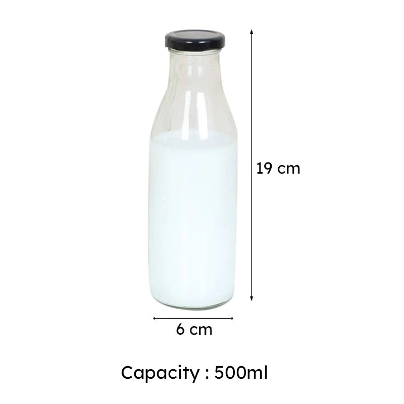 Katra Glasses Milk Bottle (500 mL Each) - Set Of Four media 7