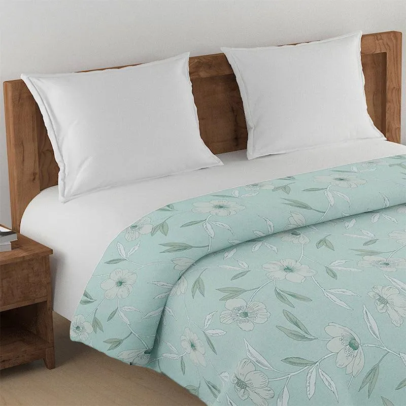 Swayam Aster Floral Cotton Comforter (Green) - 150 GSM media 3