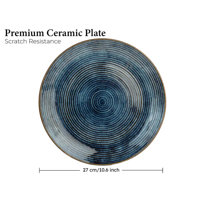 Meghneel Handmade Dinner Set (Blue) - 6 Piece Set media 7