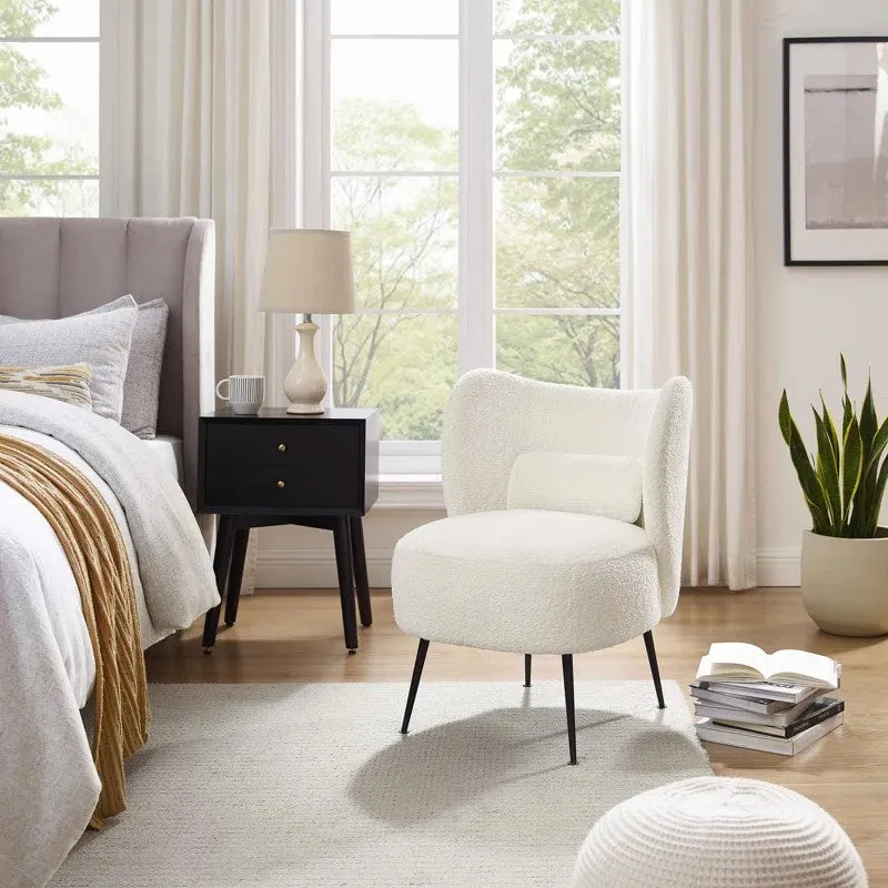 Modvyn Neem Wood Accent Chair - White media 6