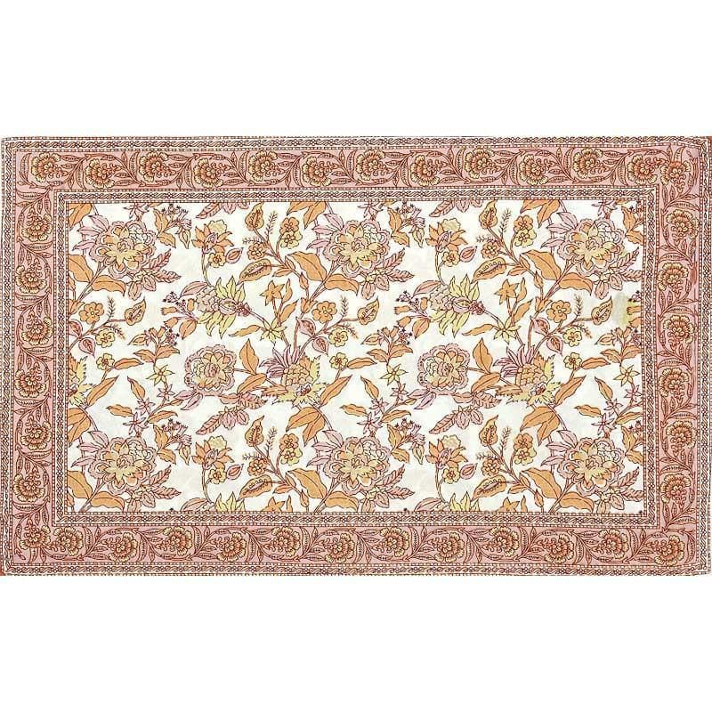 Posy Party Cotton Bedsheet (Orange) - 180 TC image 7