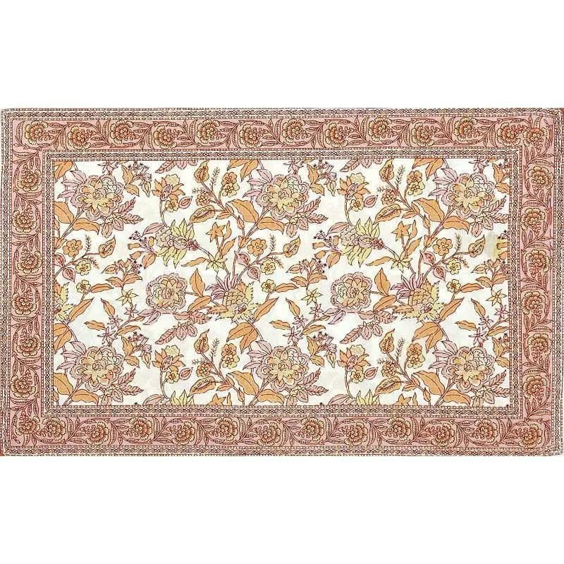 Posy Party Cotton Bedsheet (Orange) - 180 TC media 7