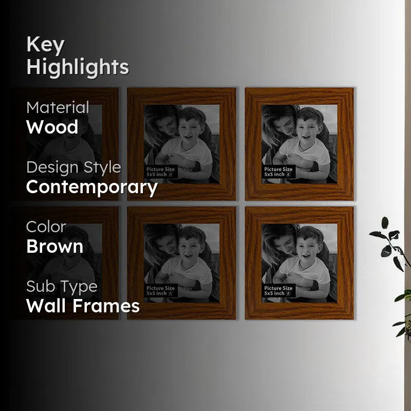 Willow Charm Photo Frame (Brown) - Set Of Six - 2