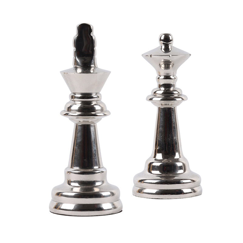 Chess Charm King Showpiece (Silver) - Set Of Two media 7