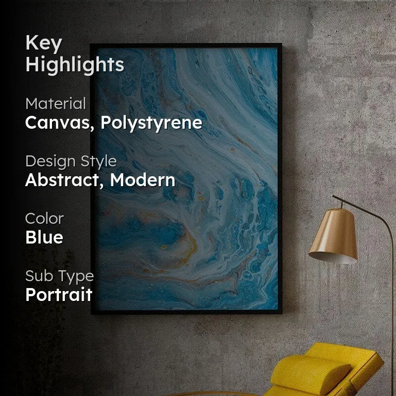 Bouquet Of End Summer Canvas Wall Painting - Black Frame media 2