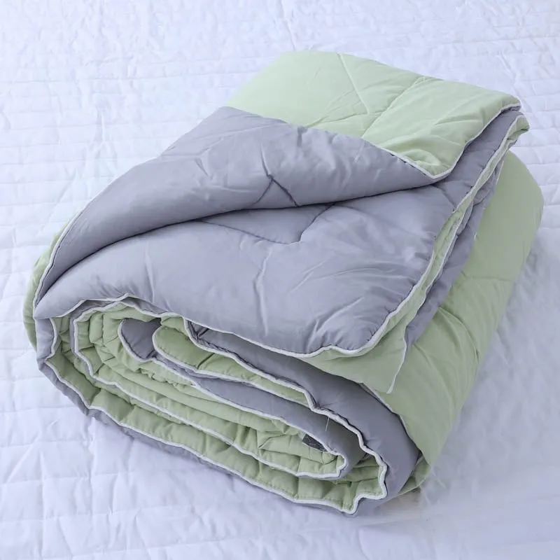 Adova Reversible Microfiber Comforter (Grey & Green) - 120 GSM media 5