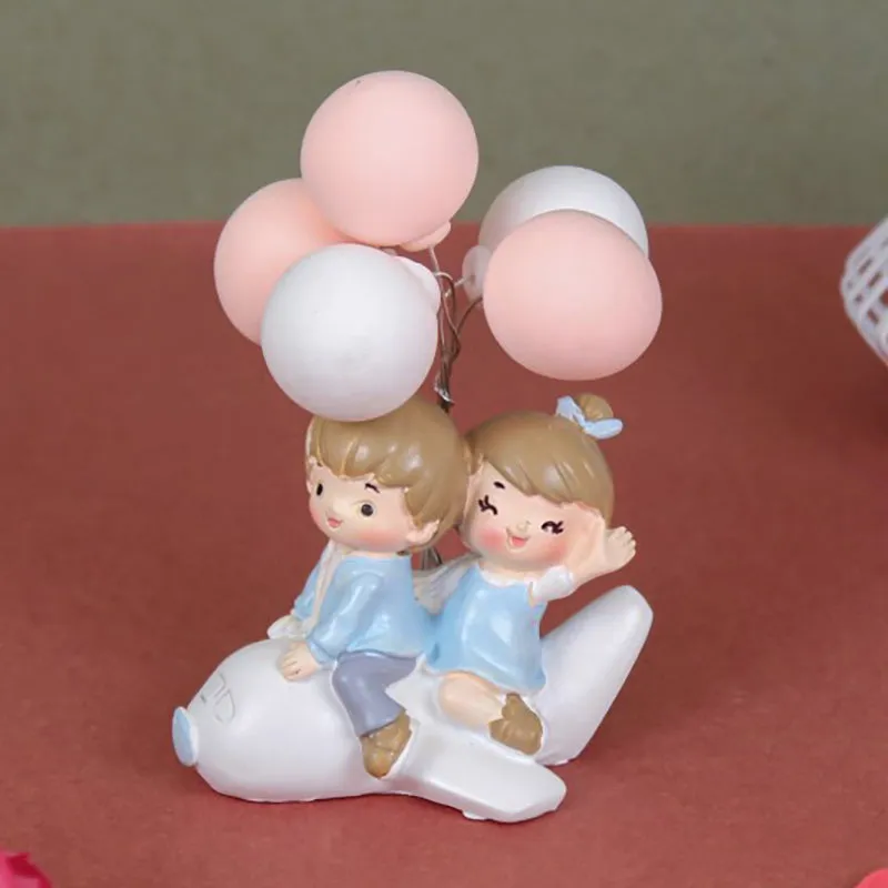 Young Love In Air Resin Showpiece - White media 3