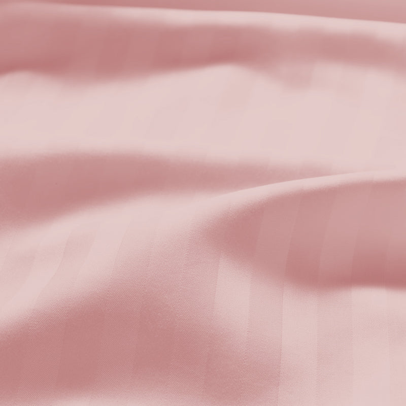 Stripe Charm Cotton Duvet Cover - Cameo Rose media 9