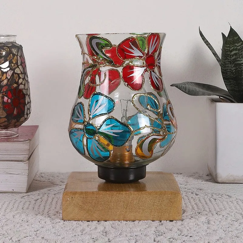Embera Mosaic Glass Table Lamp With Wooden Base - Multicolor media 4
