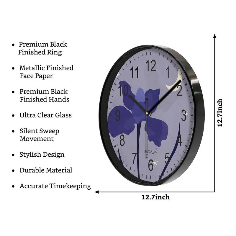 Twilight Round Analog Wall Clock - Purple media 8