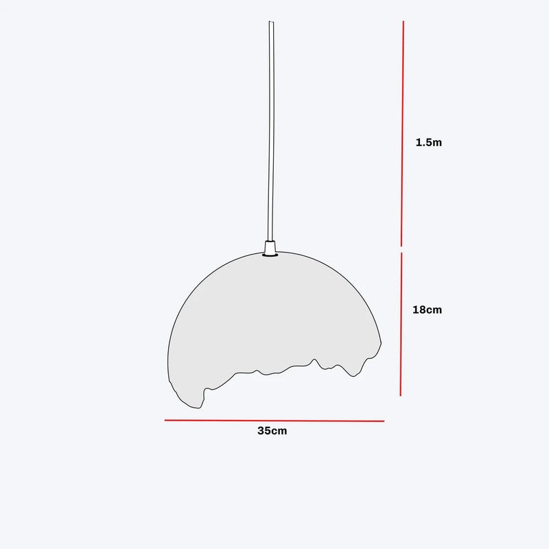 Fig Living Terra Mache Ceiling Lamp - White image 11
