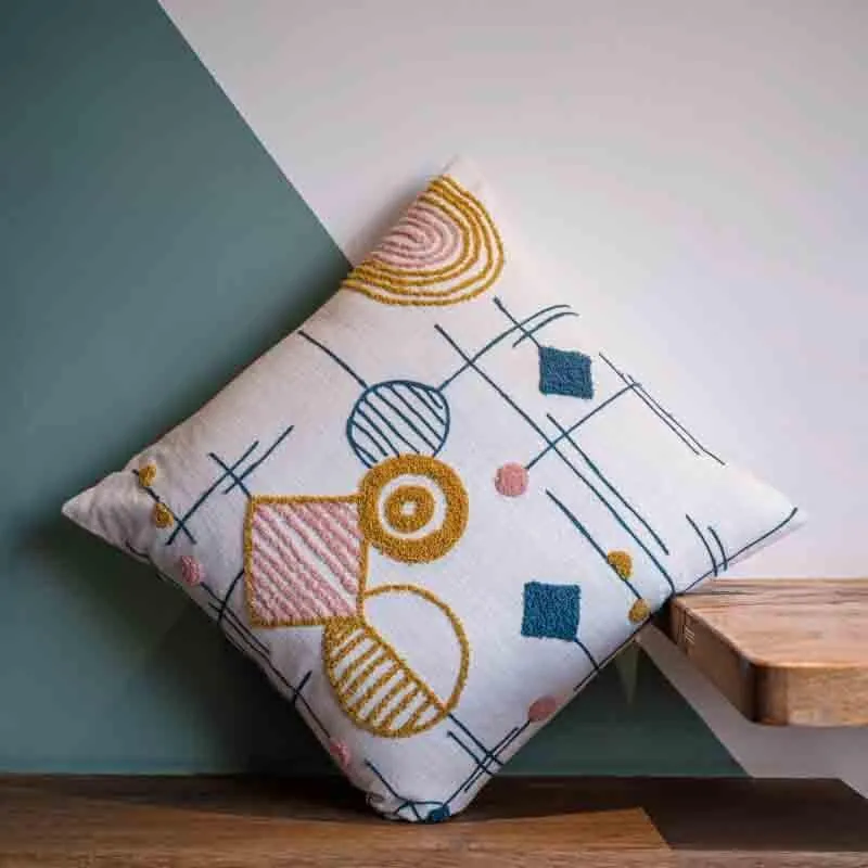 Tinker Geometric Cotton Cushion Cover media 2