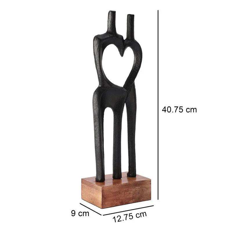 Obsidian Love Aluminum Showpiece - Black media 7