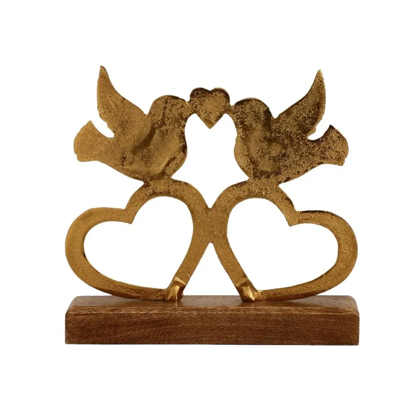 Twin Hearts Aluminum Table Showpiece media 5