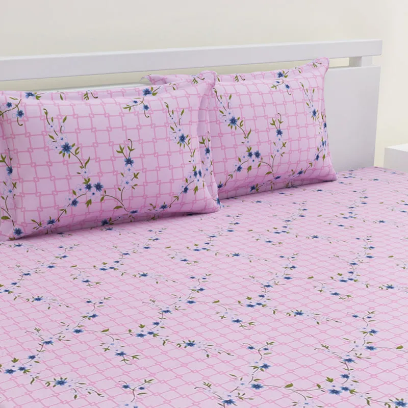 Astha Printed Cotton Bedsheet - 300 TC media 3