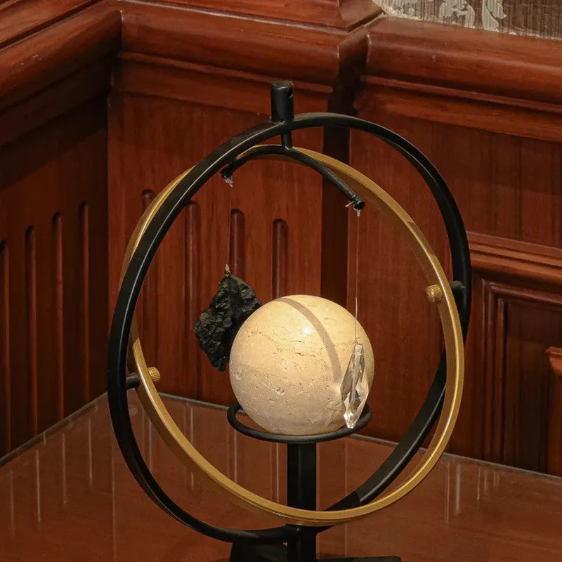 Gyroluxe Orbit Metal & Marble Showpiece media 4