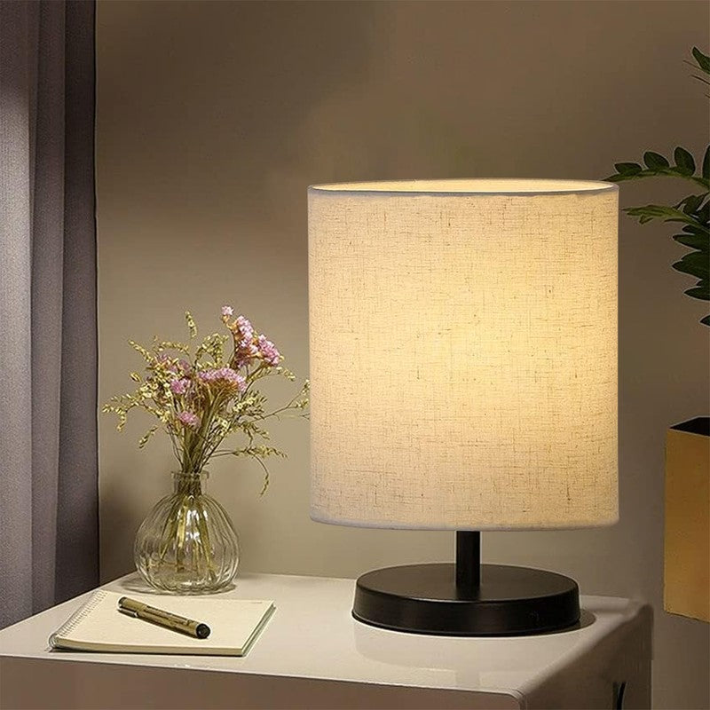MonoCraft Light Metal Table Lamp - Beige