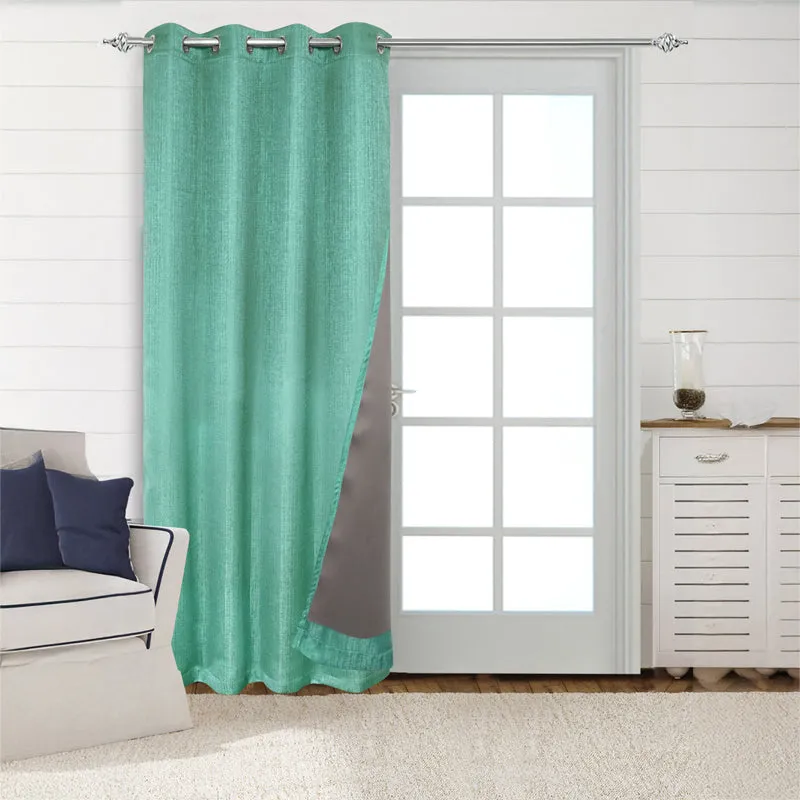 Saral Home Auriel Blackout Curtain - Teal media 1