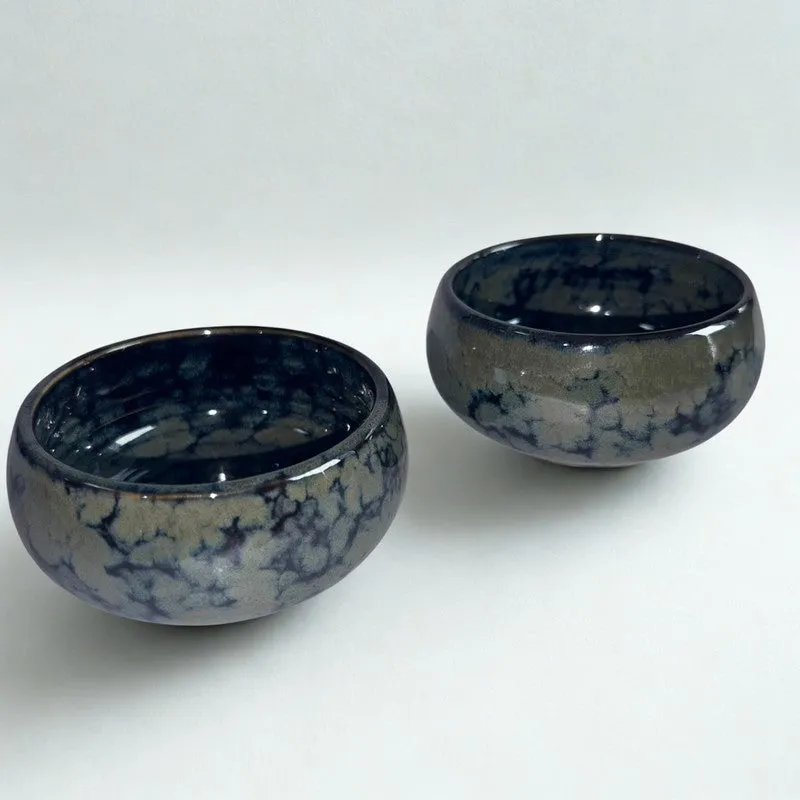 Mystique Handcrafted Ceramic Dip Bowls (Olive Green,150 mL) - Set Of Two media 3