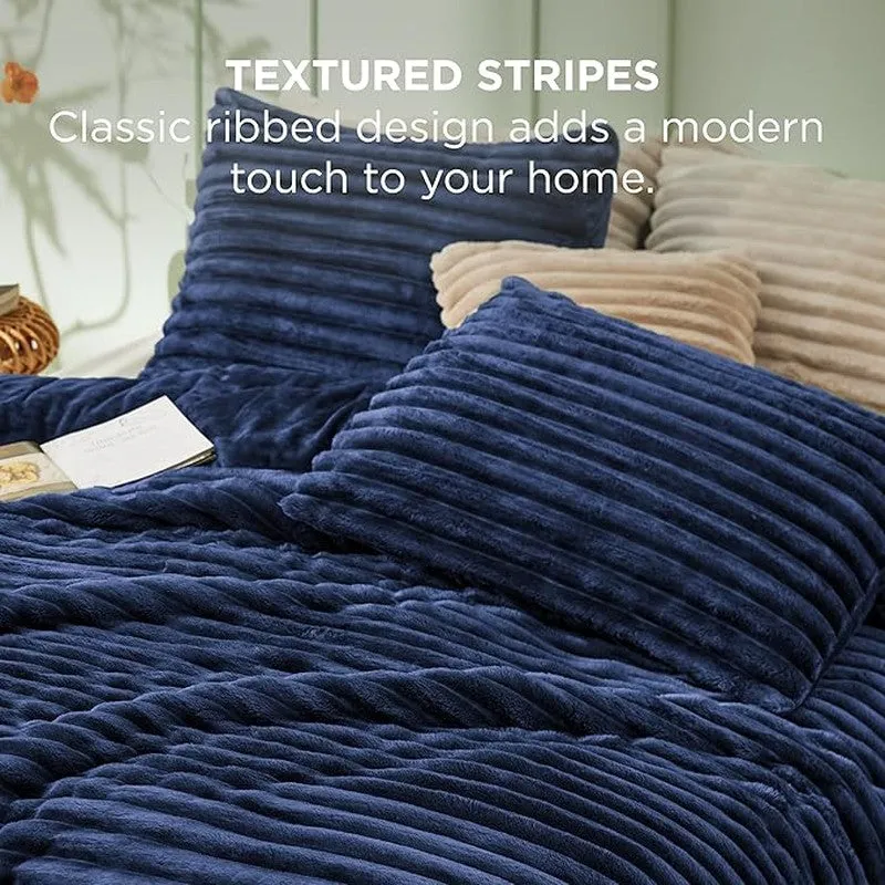 SleepScape Faux Fabric Blanket (Blue)- 300 GSM media 5