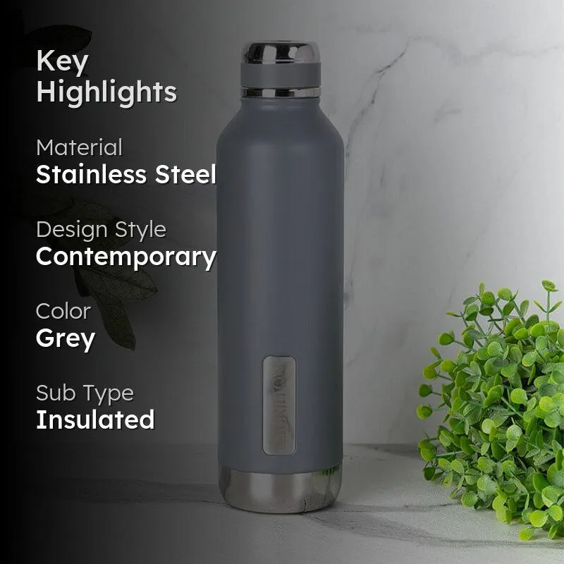 Bristo Sip Hot & Cold Thermos Water Bottle (Grey) - 750 mL media 2
