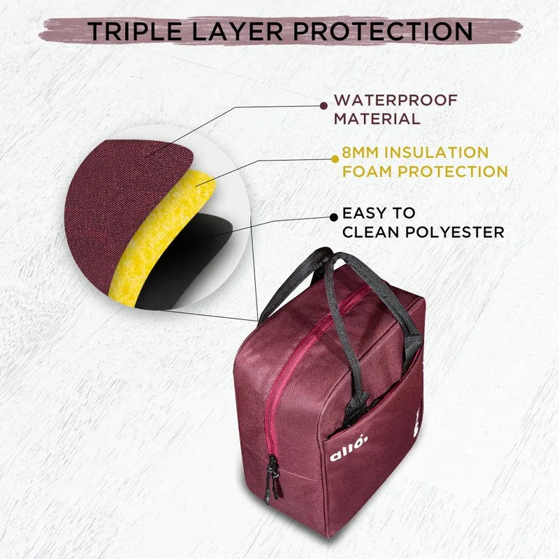 Unira Polyester Lunch Bag - Maroon media 4