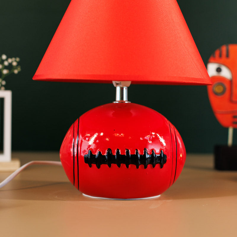 Rugby Craze Ceramic Table Lamp - Red,Black media 5