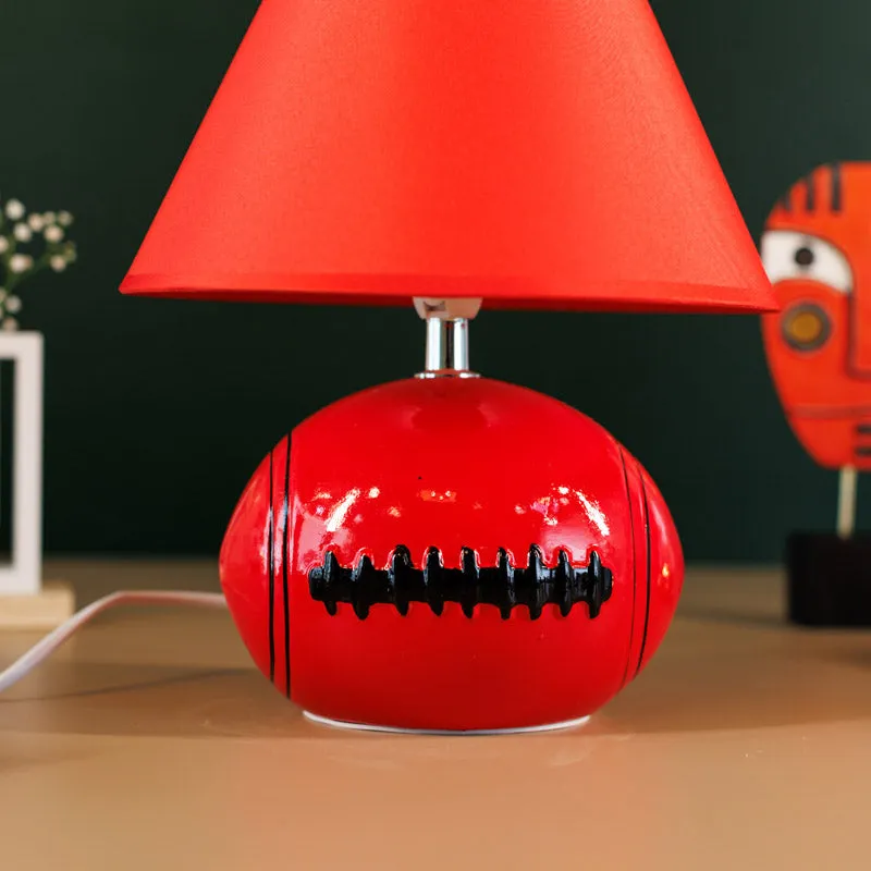 Rugby Craze Ceramic Table Lamp - Red,Black media 5